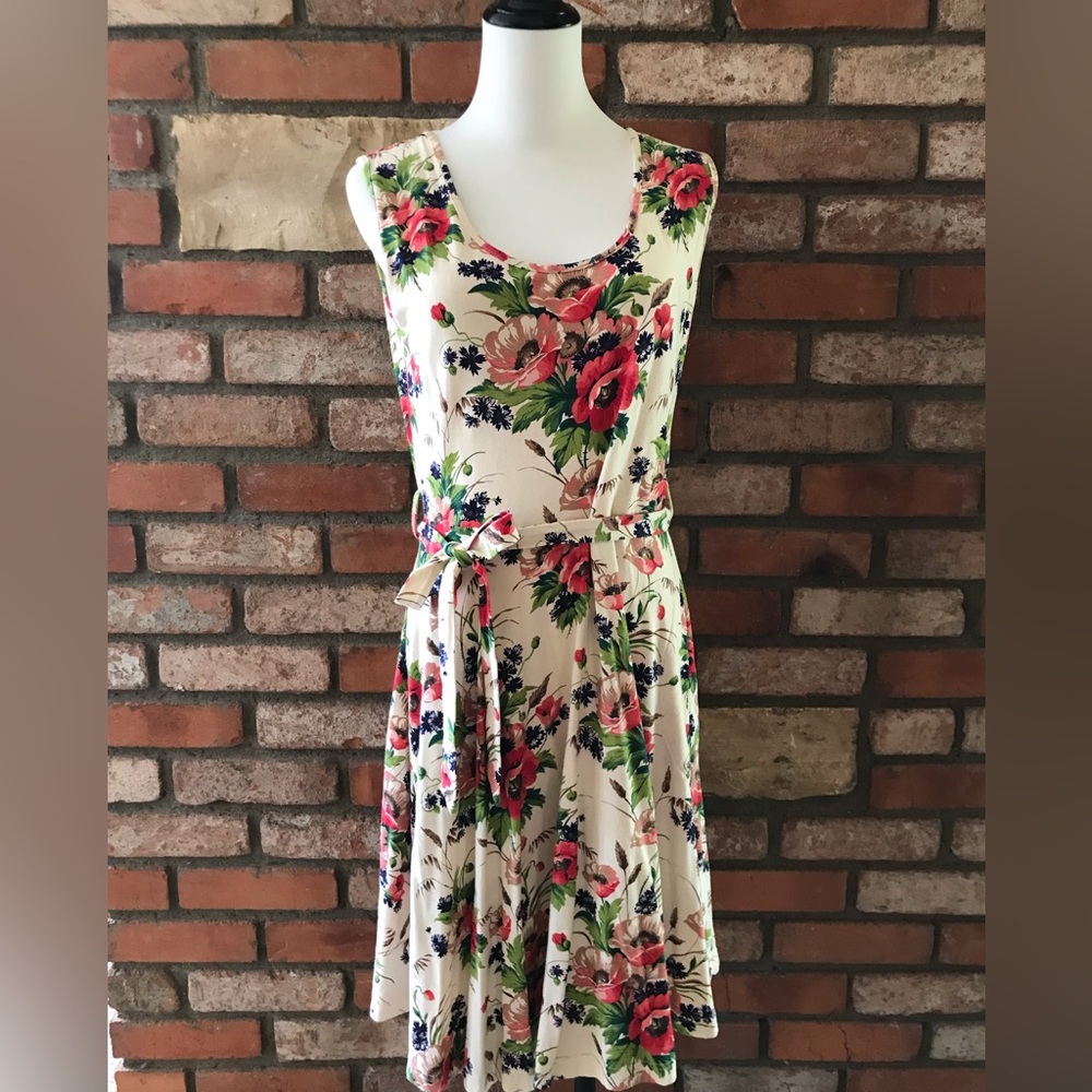 Effie's Heart “Roadtrip” Dress in Bouquet print, size large, like new